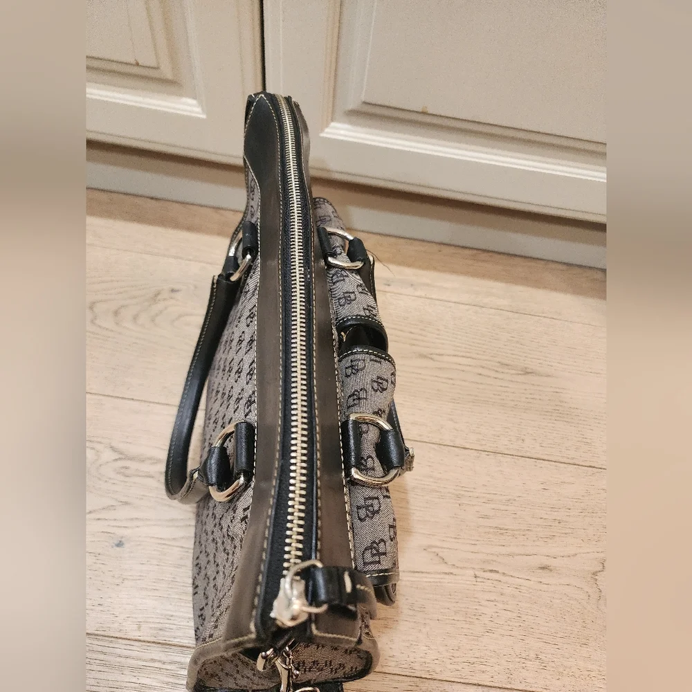 Dooney & Bourke Signature Jacquard Double Pocket Tote